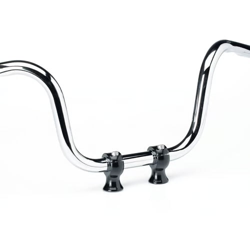 Biltwell Slimline Riser schwarz mit montiertem Chromlenker