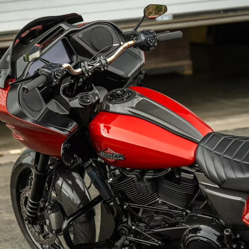 Arlen Ness Carbon Fiber Tank Dash – Montage am Touring