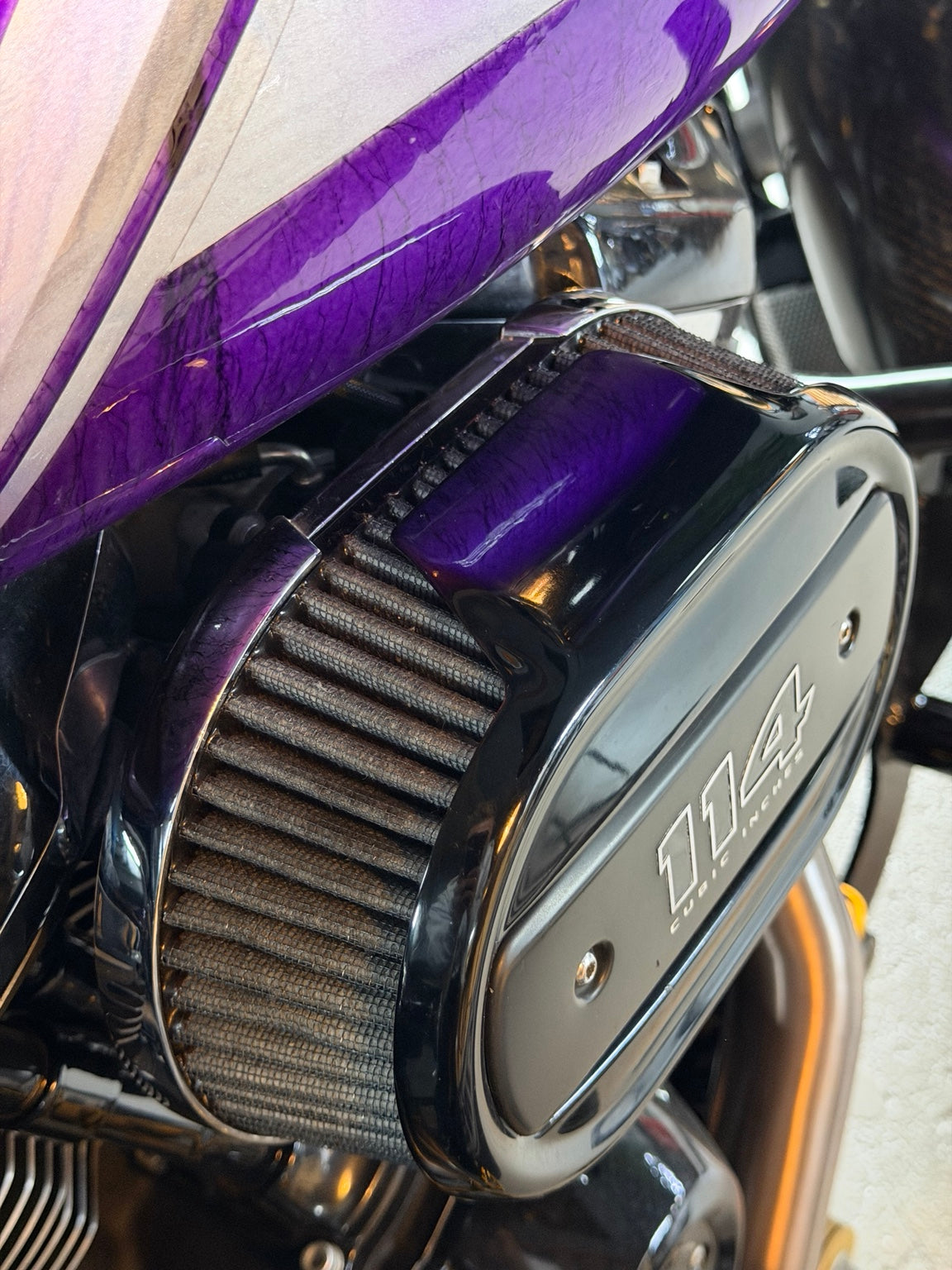 Arlen Ness 114 CUBIC INCH Luftfilter – Einbauansicht