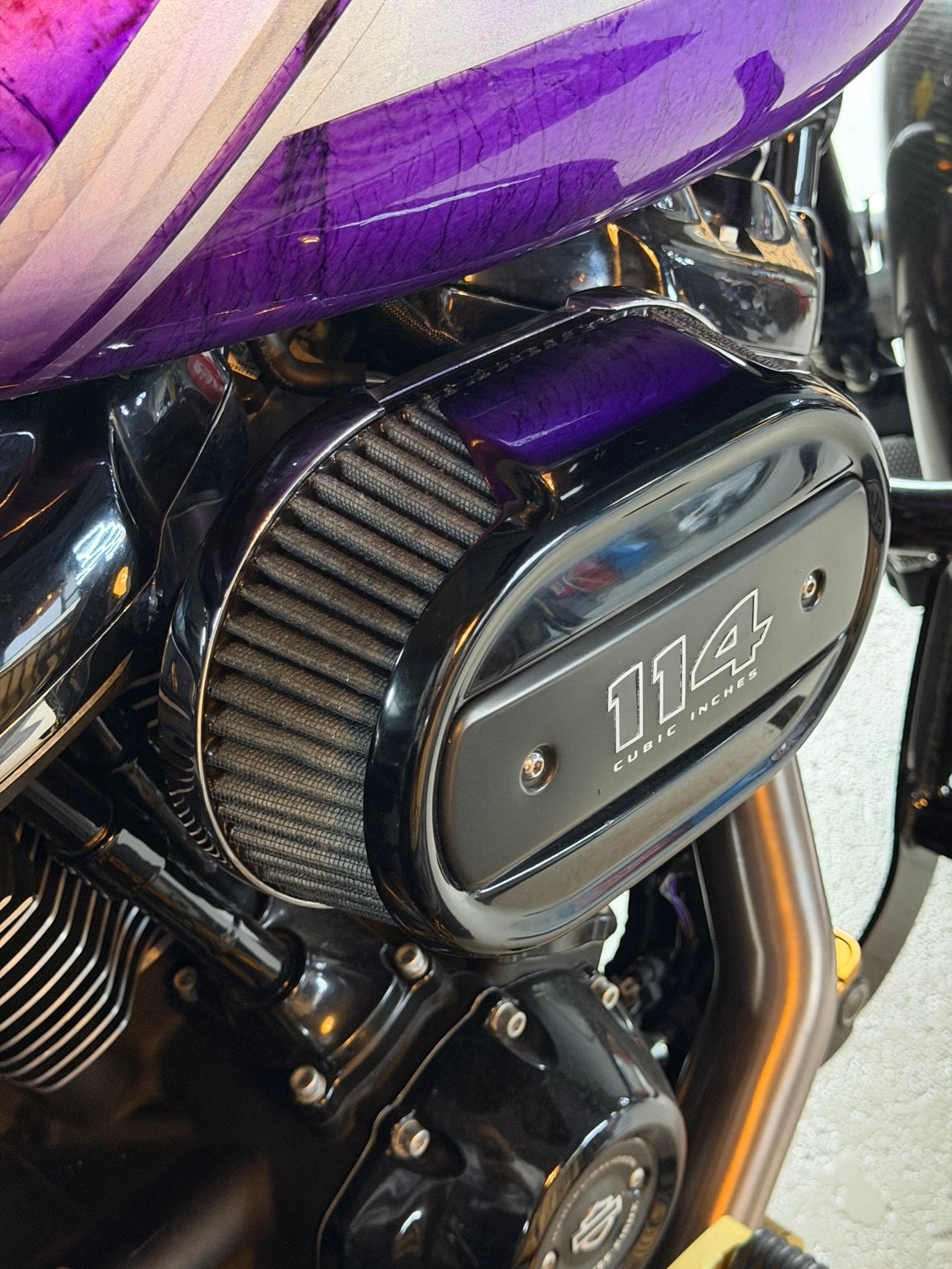 Arlen Ness 114 CUBIC INCH Luftfilter – Einbauansicht