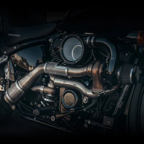 Trask Tornado EF1 Turbo-Kit an einem Harley-Davidson Motorrad